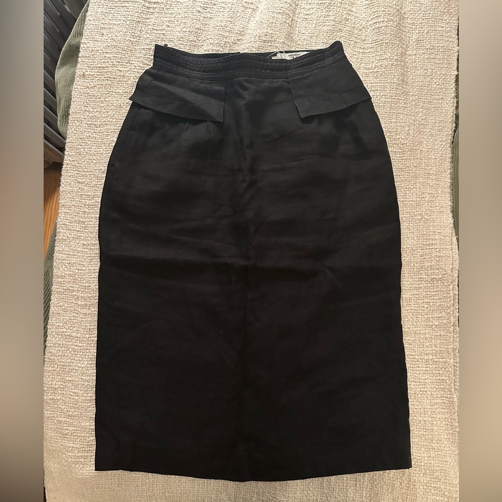 Vintage VALENTINO Black Pencil Skirt